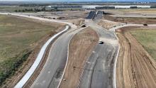 Drone image of new interchange